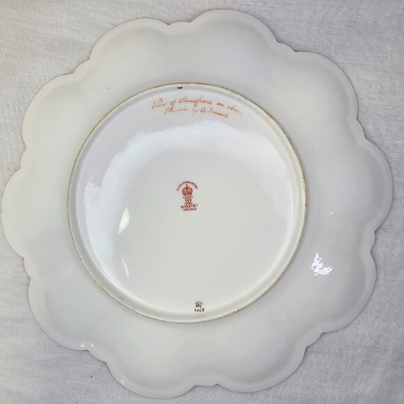 Royal Crown Derby Porcelain Plate by Edwin Trowell View of Stratford on Avon - Picture 5 of 9